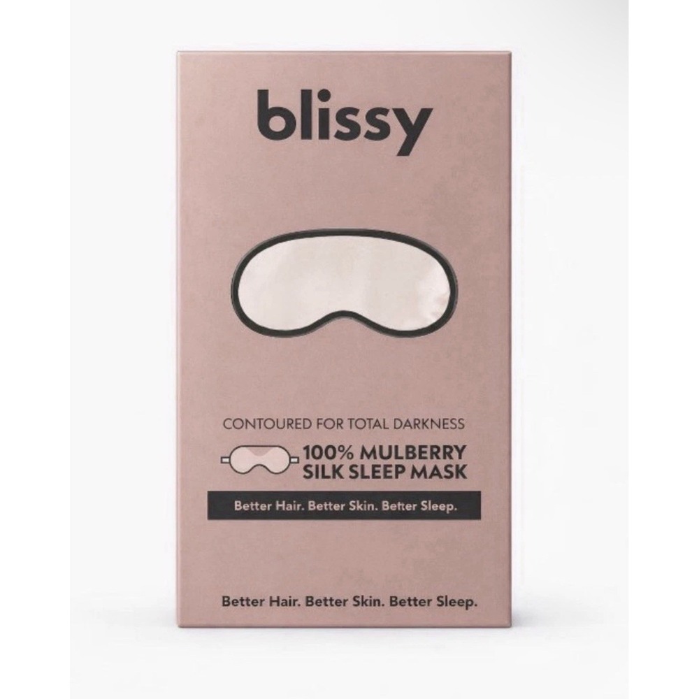 Blissy Sleep Mask PINK 100% Pure Mulberry Silk PINK Sleep Mask NEW IN BOX SEALED